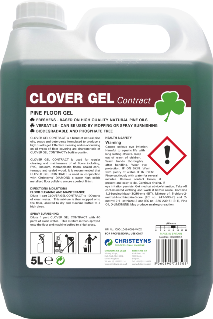 CLOVER GEL CONTRACT