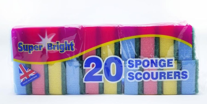 MULTI COLOURED SPONGE SCOURERS